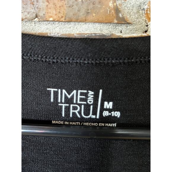 Time And Tru Black Long Sleeve Top Women’s Size:M - Picture 4 of 6